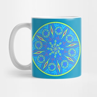 Blue Hipster Circle Mug